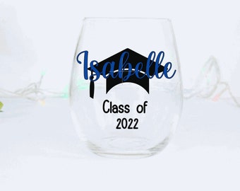 Personalized Graduation Wine Glass Class of 2026 Gift