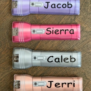 Personalized Magnetic Flashlight Party Favors for Kids Custom Name LED Gadget