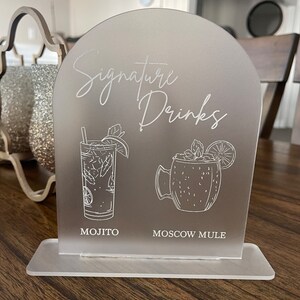 Custom Wedding Drink Menu Sign