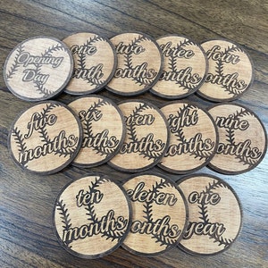Baby Baseball Milestone Markers