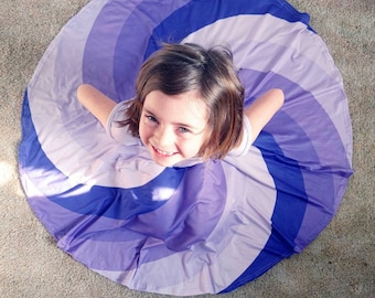 Purple rainbow dress, shaded purple dress, tank dress, optical illusion dress, buttery soft, twirl dress, twirly dress, full circle skirt.