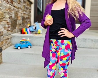 Roze, bouwsteen, leggings, bouwsteenleggings, roze leggings, meisjesleggings, meisjes