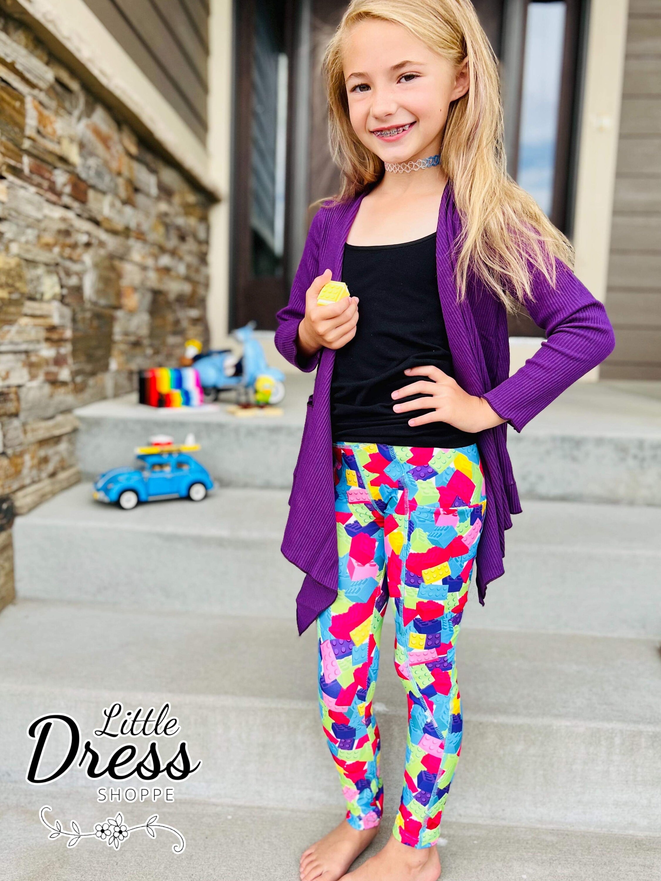 thumbnail image 2 of Flowers Snail Watercolor Red Mushroom Girls Leggings Kids Yoga Pants Dance Active Tights 4T - Product Details 2 of 10