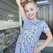 Ollie Jay Girls Rosita Pocket Twirl Dress - Marshmallow Bunny Peeps