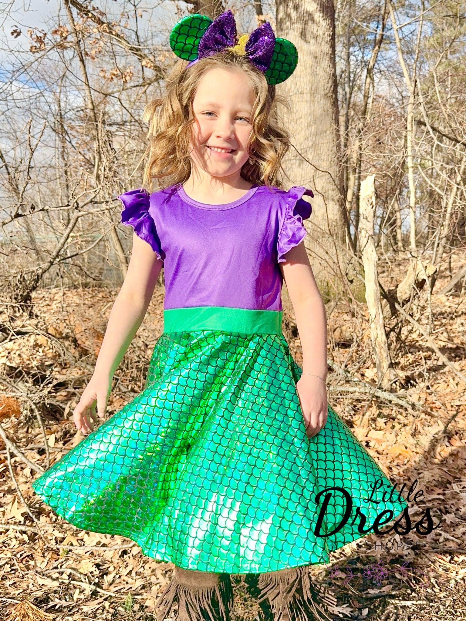 Ariel Green Dress - Etsy