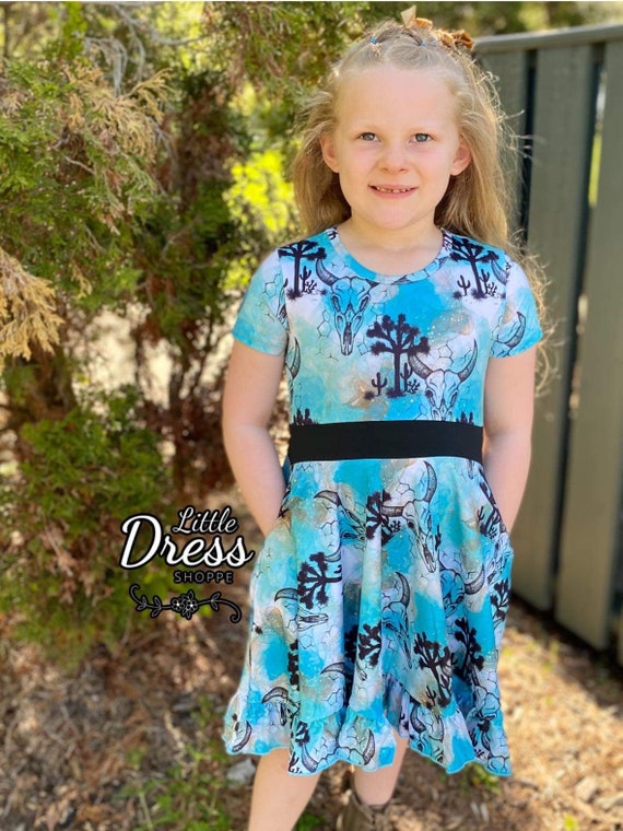 blue skull dress Dead Pirate Gothabilly Dress M