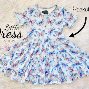 Slinky Material Twirly Dragonfly Dress, dragonfly, butterfly, slinky, twirly, dragonfly dress, butterfly dress