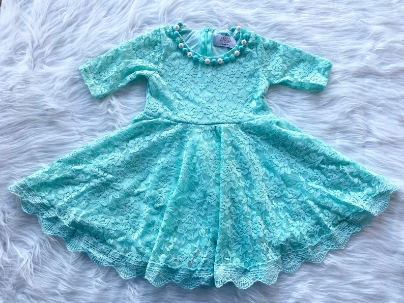 Lace Twirly Dress Soft Lace Easter Dress Formal Dress Etsy
