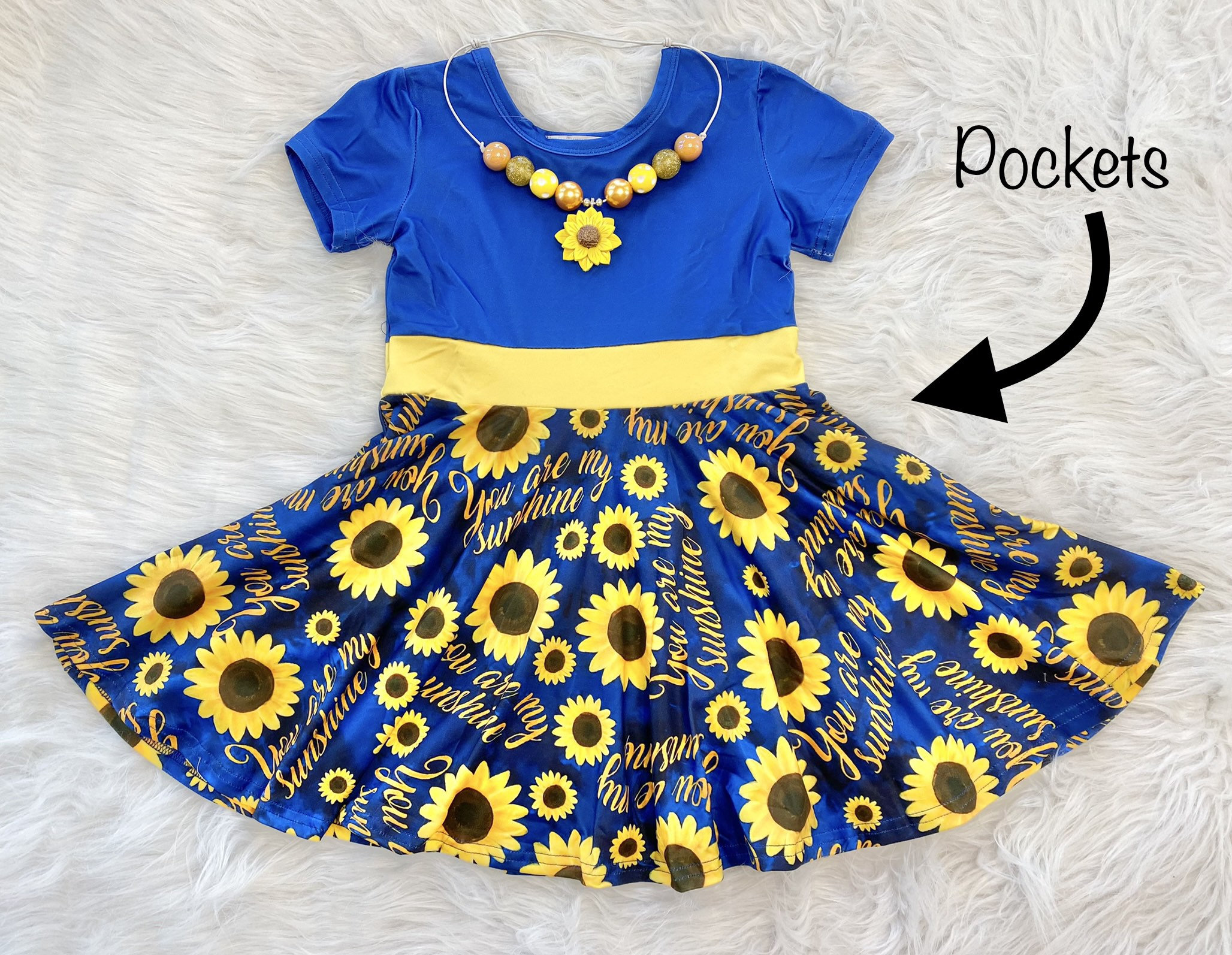 Blue Sunflower Dress - Etsy