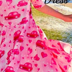 Pink Balloon Hearts Twirly Dress