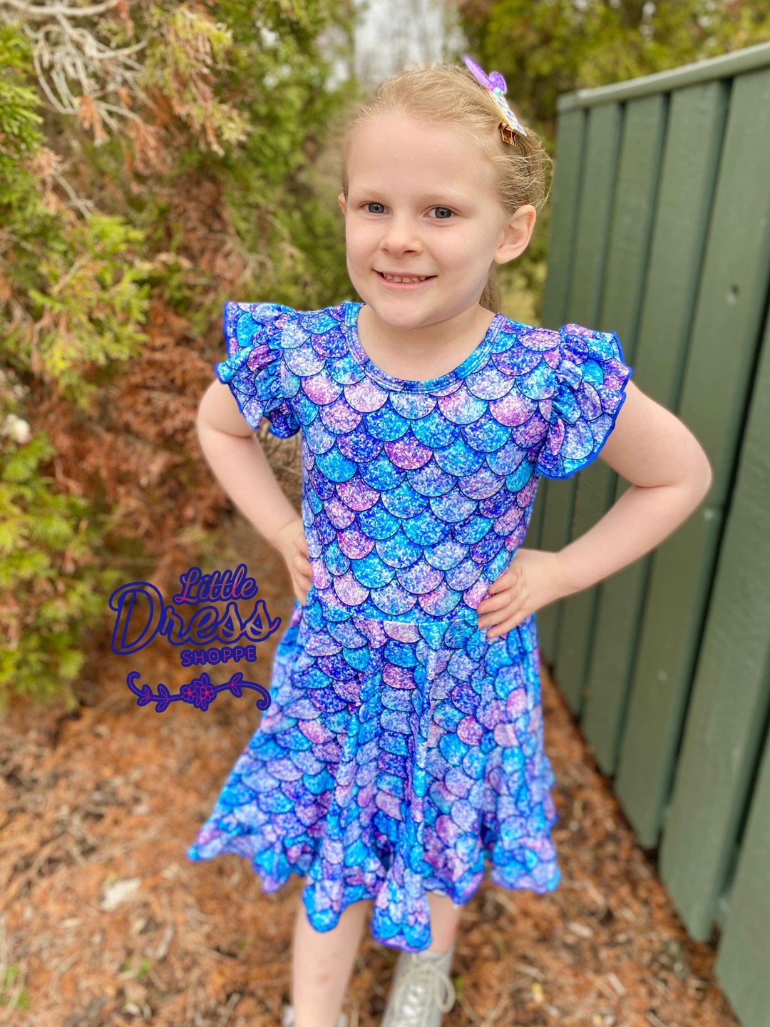 Swoon Baby Girls Pastel Glitter Mermaid Dress