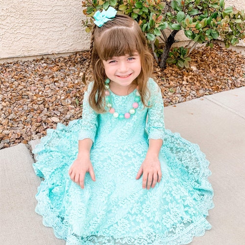 Lace Twirly Dress Soft Lace Easter Dress Formal Dress - Etsy