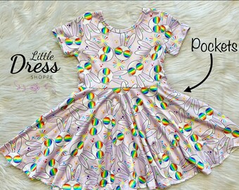 Generisch Abito tutu senza maniche con stelle arcobaleno per