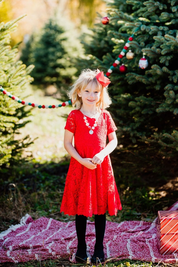 Red Lace Cap Sleeve Fancy Twirly Dress Christmas Holiday Valentines Day Soft Pockets Girls Winter Toddler Kids Twirl Spinning Etsy Canada
