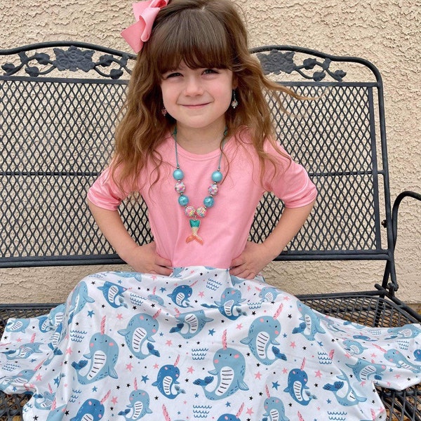 Narwhal Cute Pattern Print Dress