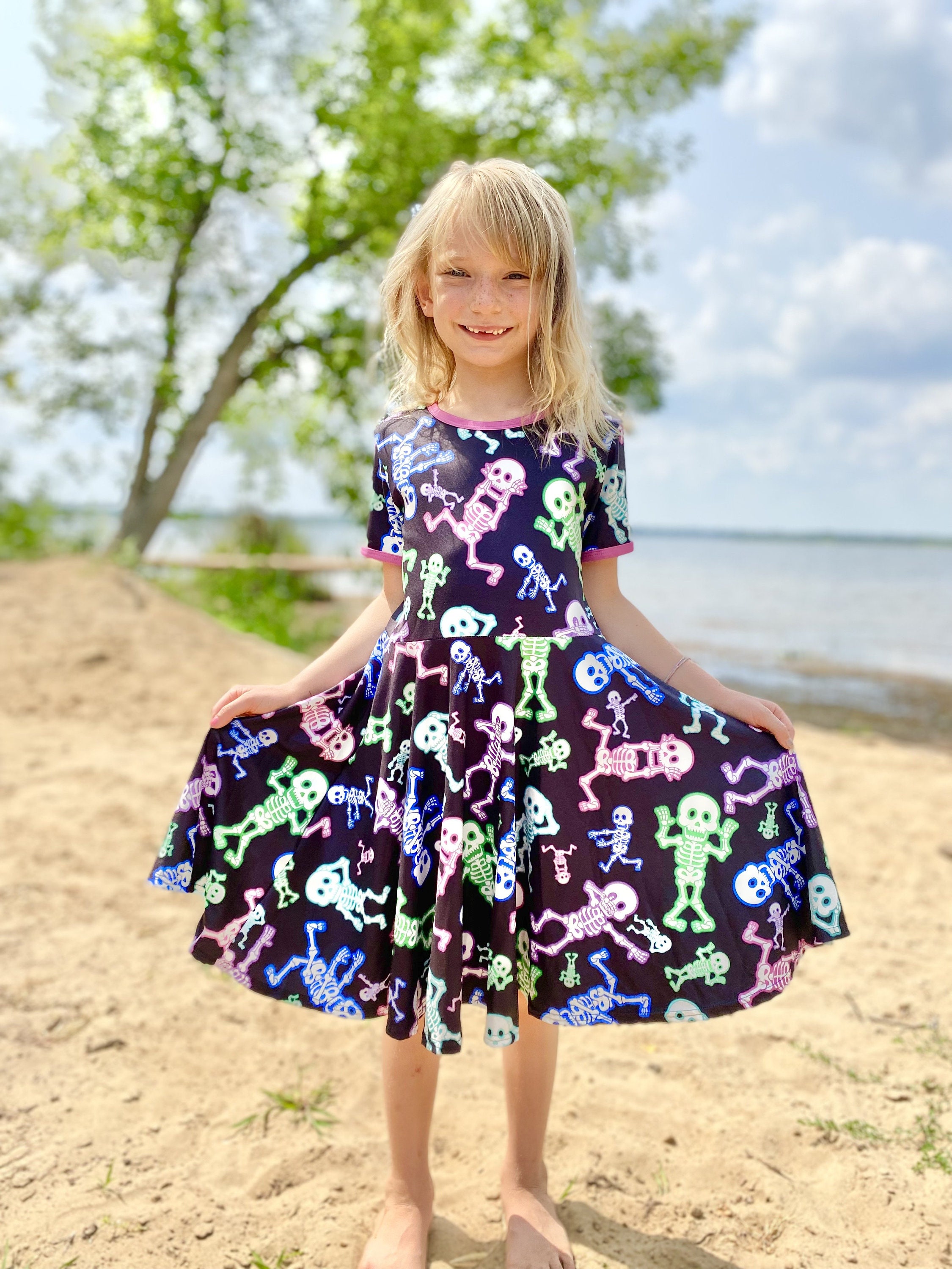 green emerald velvet dress Black Halterneck Skeleton Print Embroidery Stitching Lace Women's Got   LolitaInside