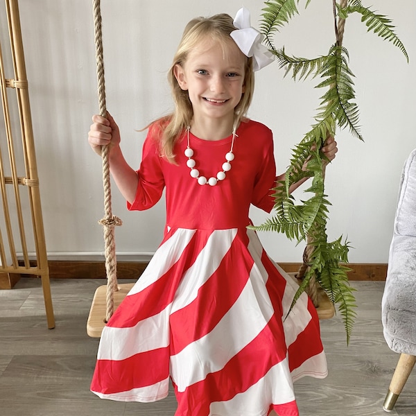 Candy Cane Dress - Etsy
