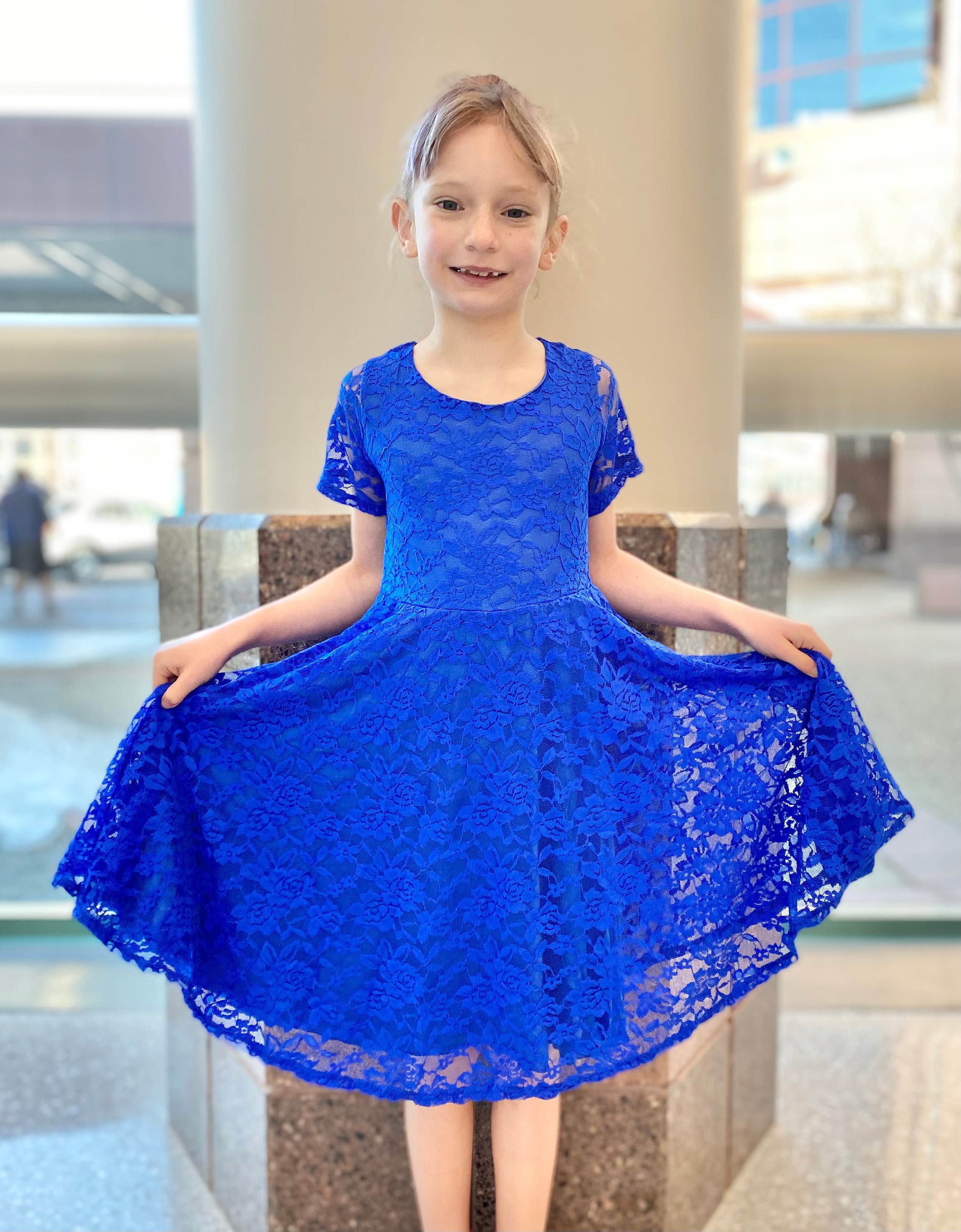 chinese dress ladies Nox Anabel JQ1017 Short Lace Dress Sheer Beaded Lace Dress Bow Train R –  Glass Slipper Formals main image 1
