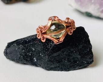 Raw Clear Quartz Point Copper Pendant Pisces Birthstone Necklace Electroformed Copper Jewelry