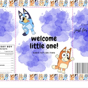 Bluey customizable chip bag