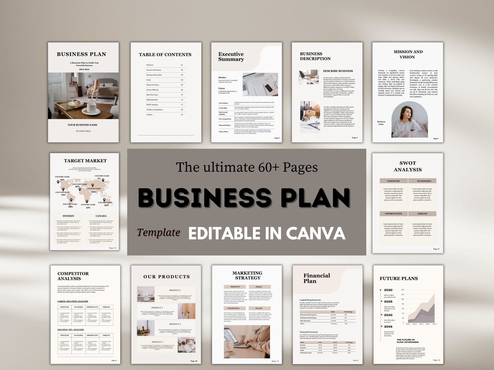 Small Business Plan Template, Business Plan Presentation Template ...