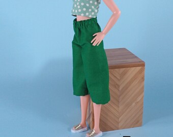 Green 100% Cotton Pants for Original Barbie