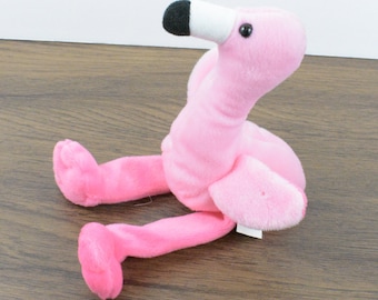 Tall Soft Pink Flamingo Beanie Stuffed Animal Plush Toy