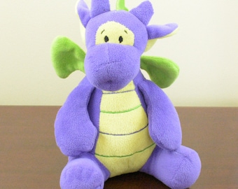 Dinotoys Cute Dinosaur Green Purple Yellow Stuffed Dinosaur Plush Toy, Plush Dinosaur Stuffed Animal