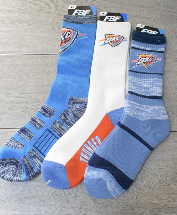 Vintage Oklahoma City Thunder Crew Socks, Men's So