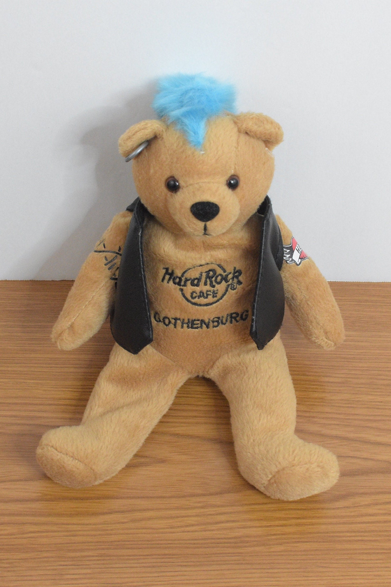 Hard Rock Café Gothenburg 2011 Punk Rock Teddy Bear Mohawk Plush