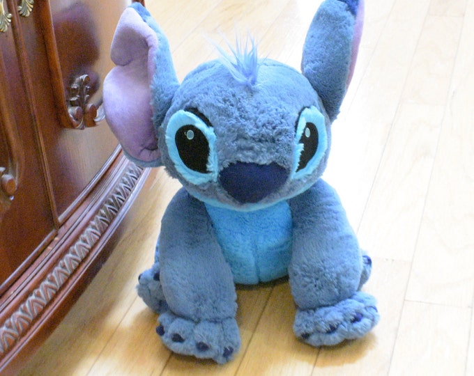 Disney Store Stitch Plush Soft Toy, Cuddly Alien Soft Toy With Big ...