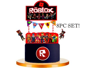 Roblox Cake Etsy - xl cake topper roblox cupcake topper topper cake birthday party decoation supplies favor