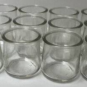 Empty Oui Yogurt Jars, Sanitized with Labels Removed, including every trace of adhesive.