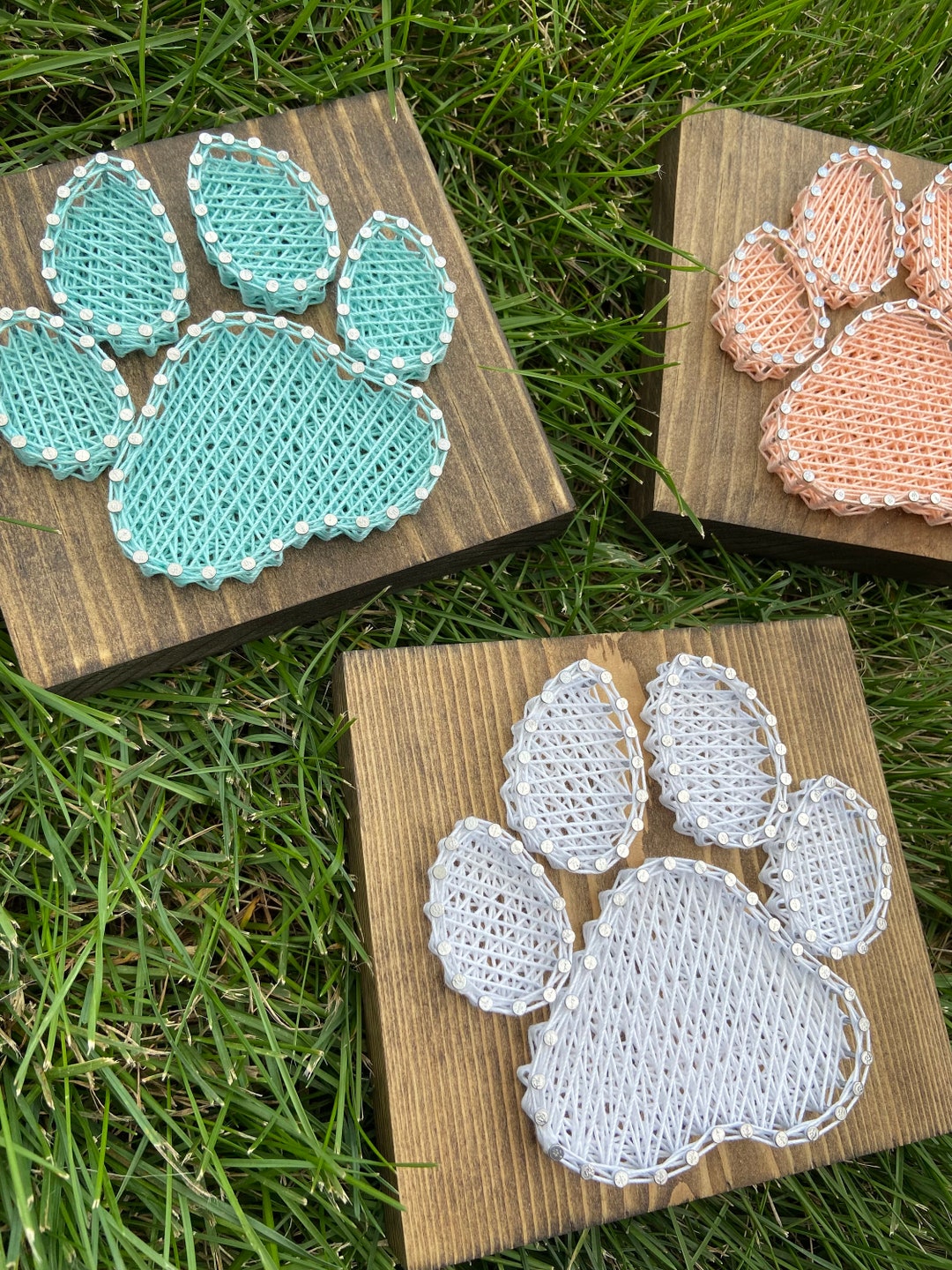 Paw Print String Art, Paw Prints, Animal String Art, Pet String Art ...