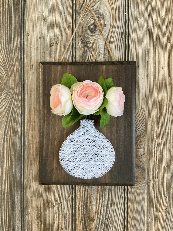 Blumenvase String Art Frühling Dekor String Art Vase mit Etsy