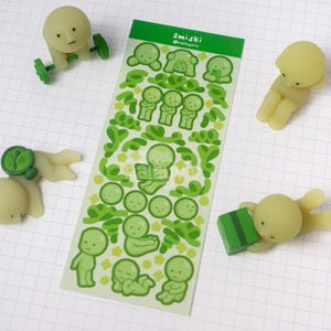 Green Smiski Sticker Sheet | Trinket Deco Stickers