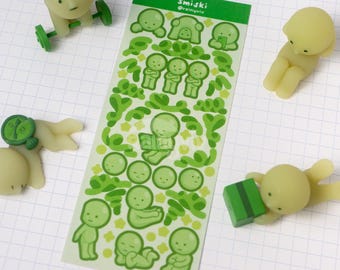 Green Smiski Sticker Sheet | Trinket Deco Stickers