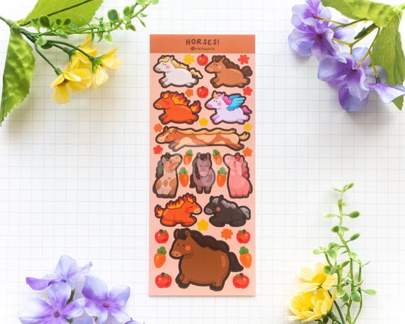 Horses Sticker Sheet | Year of the Horse Deco Stickers
