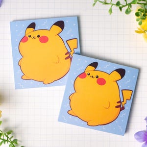 Poke Friends Pikachu Memo Pad | 50 sheets | Stationery notepad | Electric Type Note Pad