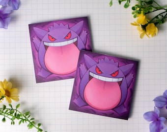 Poke Friends Gengar Memo Pad | 50 sheets | Stationery notepad | PKMN Ghost Type Note Pad