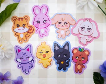 Pegatinas de vinilo de la mascota ATEEZ / Pegatina ATINY / Pegatina K-POP Ani Teez