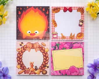 Ghibli Memo Pad | Anime Note Pad, Kawaii Stationery (50 Tear-Off Sheets)