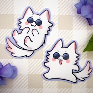 GojoCat Vinyl Stickers | JJK Cat Anime Sticker | Neko Kitty Character | Catoru Satoru