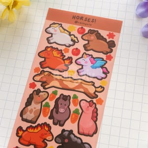 Horses Sticker Sheet | Year of the Horse Deco Stickers image 2