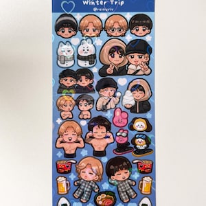 BTS Jimin & Jungkook Are You Sure Sticker Sheet | Jikook Kookmin Sapporo Deco Stickers