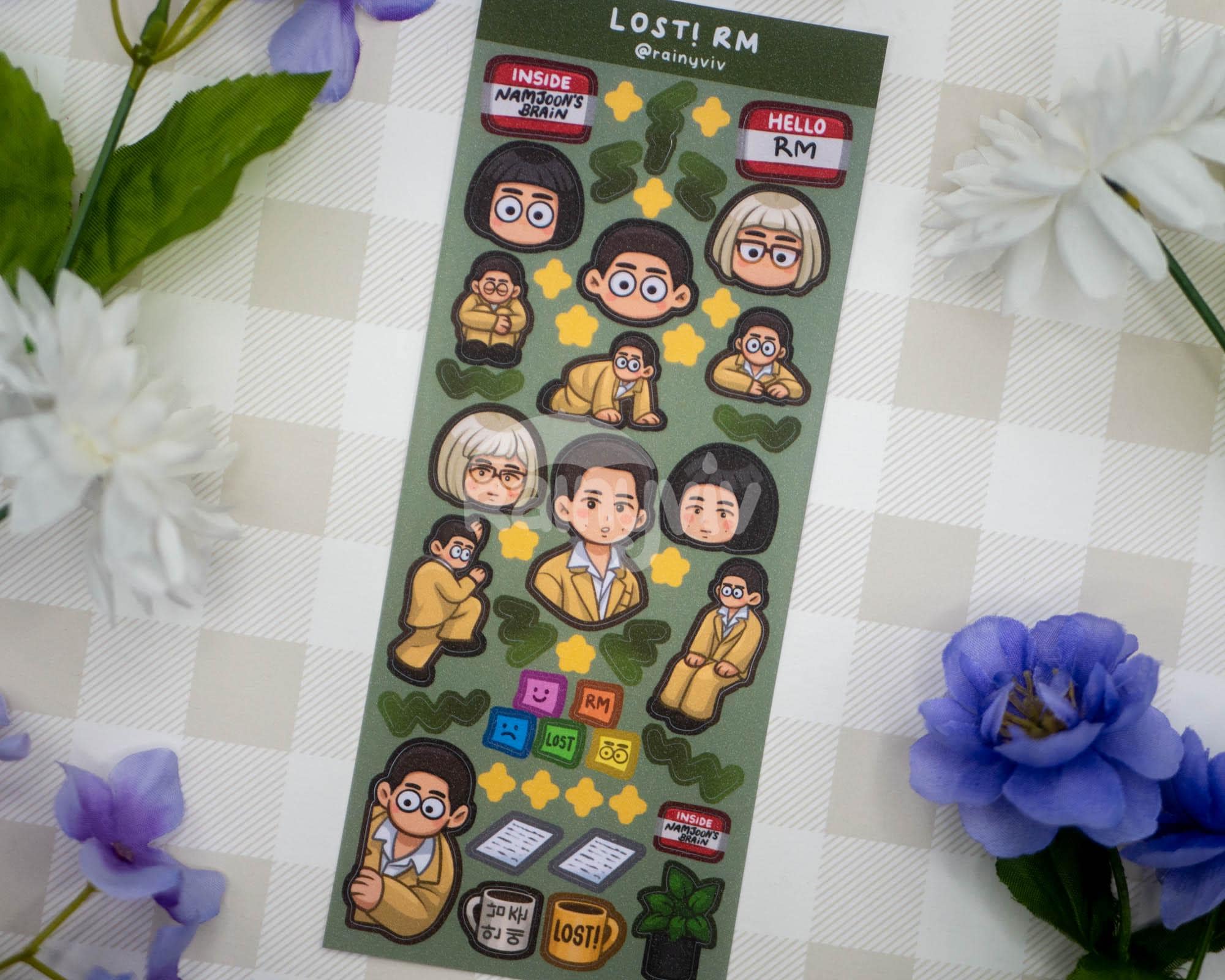 BTS LOST RM Sticker Sheet, Namjoon Right Place Wrong Person Deco Vinyl ...