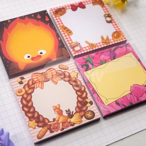 Ghibli Notizblock | Anime Notizblock, Kawaii Briefpapier (50 abreißbare Blätter) Bild 2