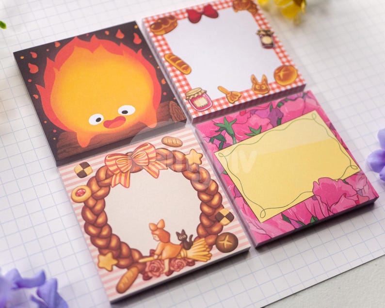 Ghibli Notizblock | Anime Notizblock, Kawaii Briefpapier (50 abreißbare Blätter) Bild 2