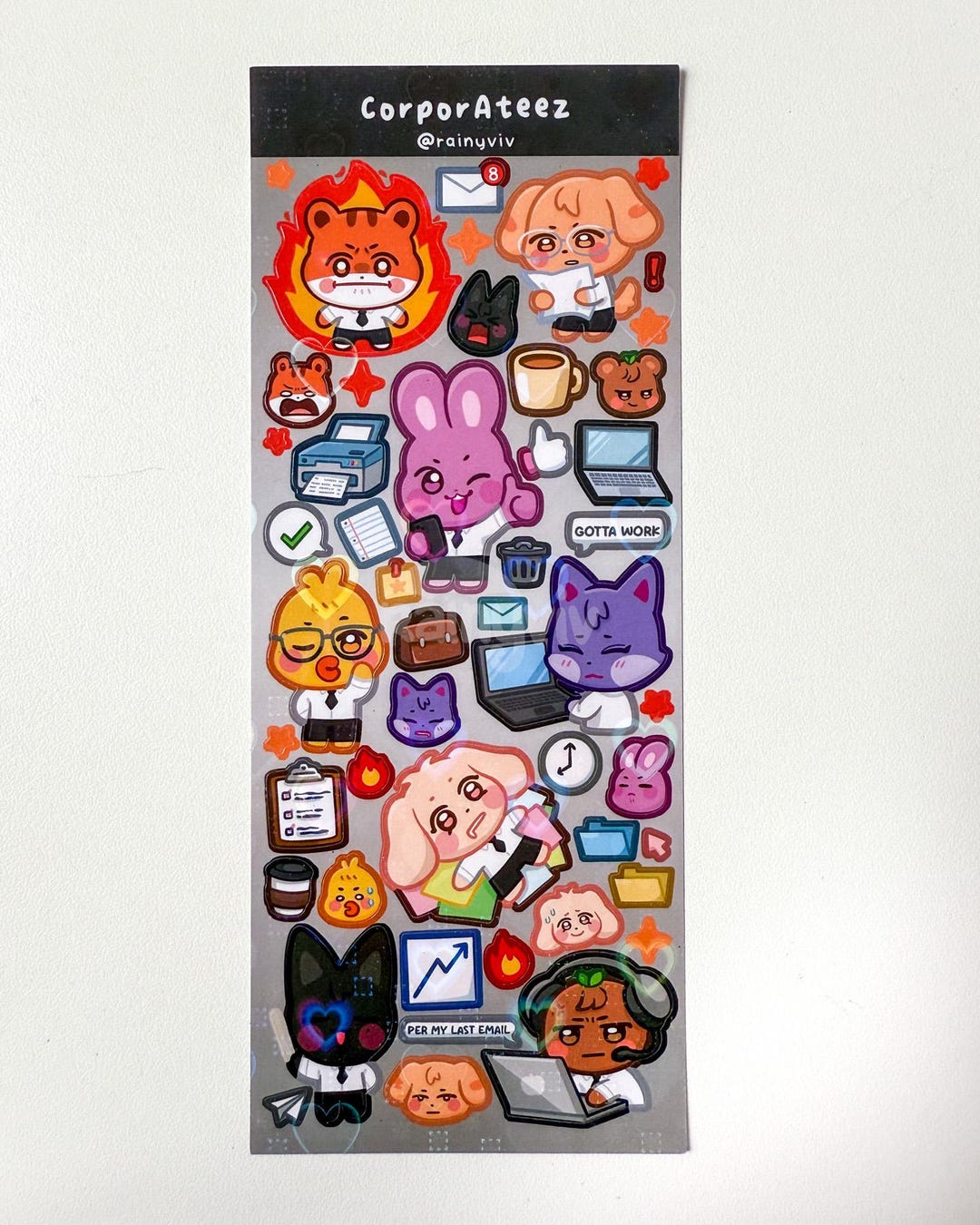 ATEEZ Mascot Sticker Sheet | ATINY Deco Stickers - Etsy