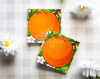 BTS Tangerine Yoongi Memo pad, Suga Orange Citrus Stationery note pad / 50 tear-off sheets